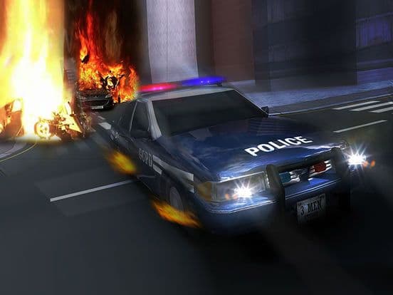 Free Police Car Flying 3D Simulator screenshot 2