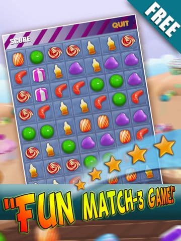 Addictive Candy Games Blitz - The Match-3 Fruit Jelly Mania HD FREE screenshot 2