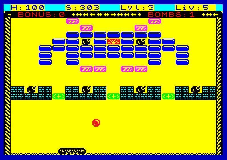 Brickz! (INVADERZ) ZX Spectrum Next screenshot 3