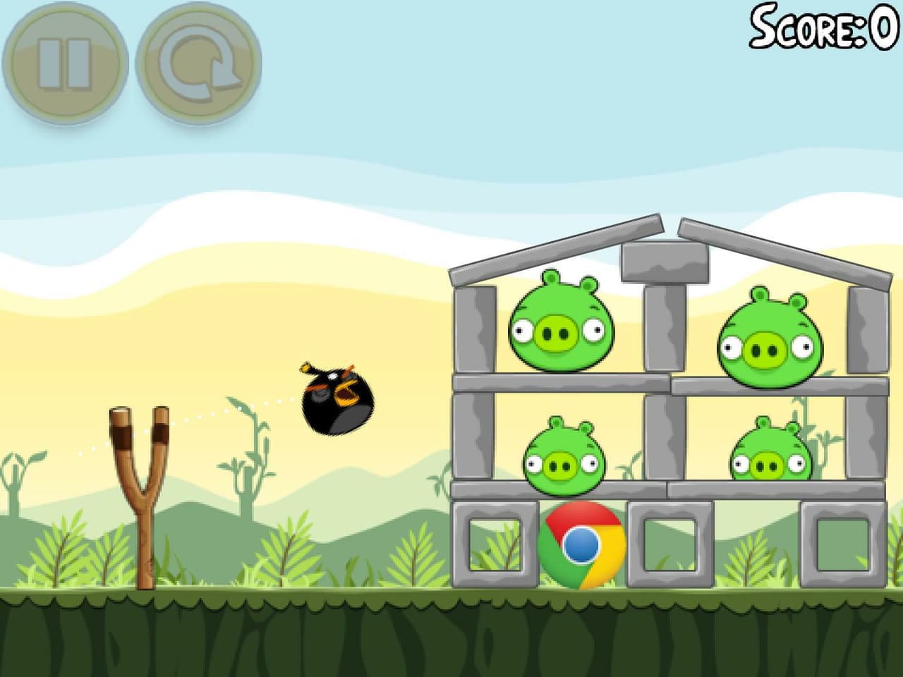 Angry Birds Chrome (Remake) screenshot 2
