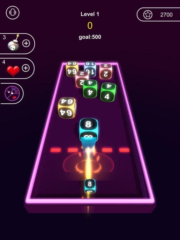 Neon Cubes 2048 screenshot 2