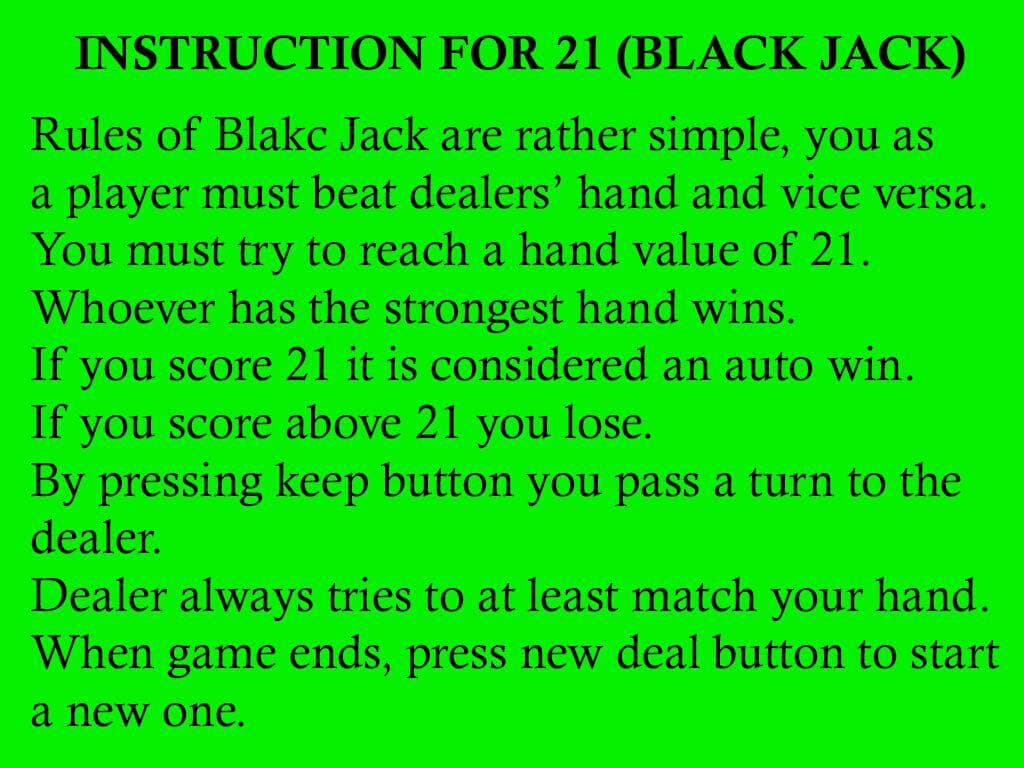Black Jack (itch) (ODDIN) screenshot 2