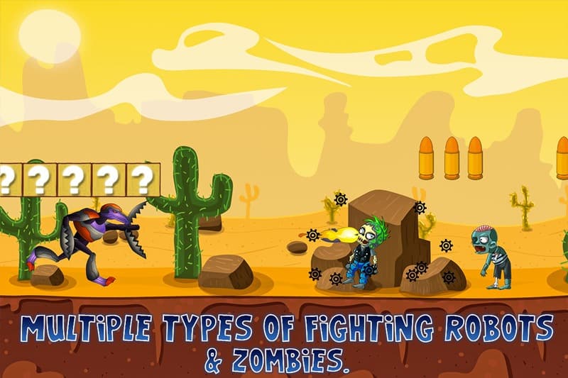 Robot Vs Zombies War 2D screenshot 5