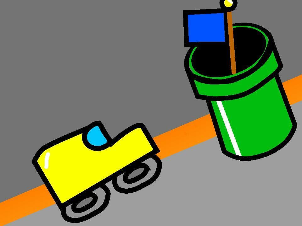 The yellow car