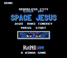 SENSELESS CITY: SPACE JESUS Homebrew NES Game screenshot 2