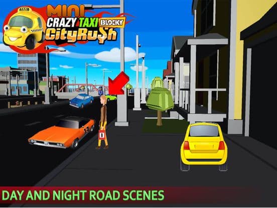 Mini Crazy Taxi Driver - Blocky Pixel City Rush screenshot 5