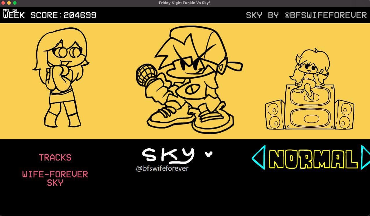 FNF SkyHD And Sky For Mac (With Cutscenes, And Dialogue And all The stuff the original mod Has) screenshot 2