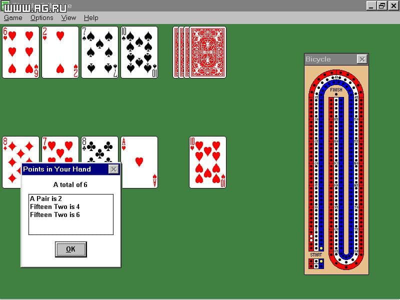 Bicycle Cribbage for Windows screenshot 2