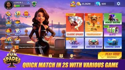 Fun Spades Card Game screenshot 2
