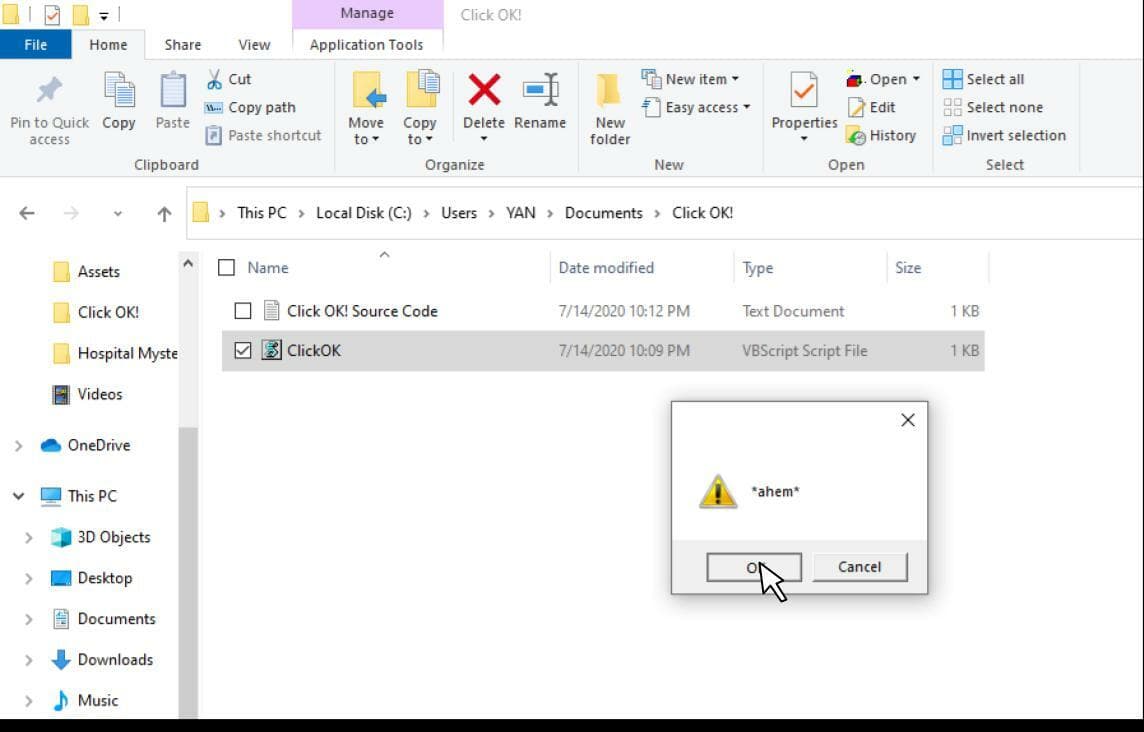 Click OK!