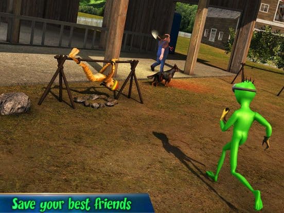 Scary Green Grandpa Alien