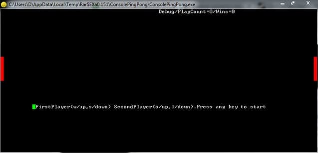 ConsolePingPong screenshot 2