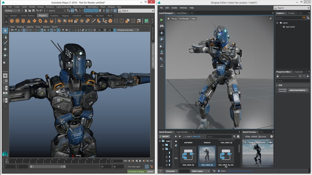 Maya LT (with Stingray)