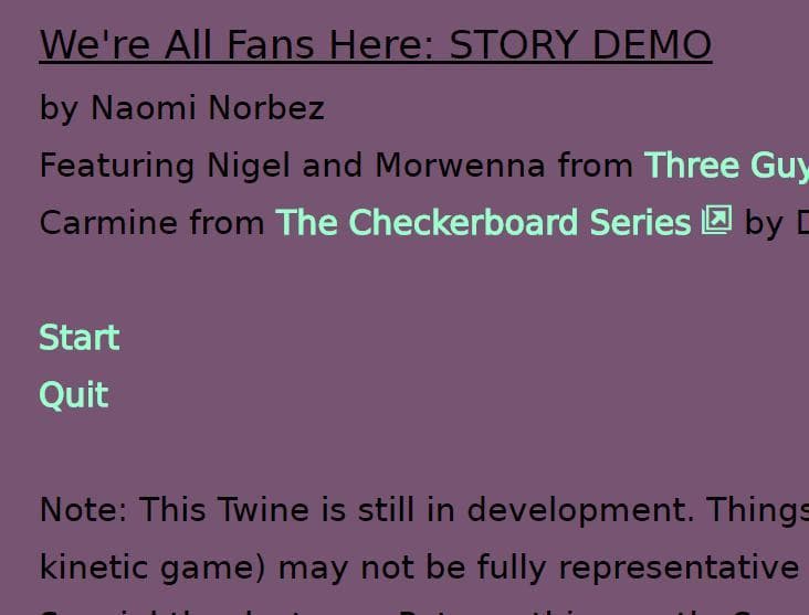 Were All Fans Here DEMO