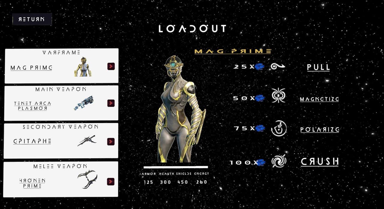 Warframe Menu screenshot 3