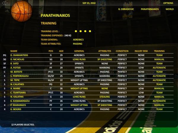 World Basketball Manager 2012 screenshot 3