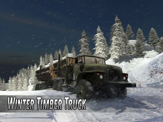 Winter Timber Truck Simulator screenshot 2