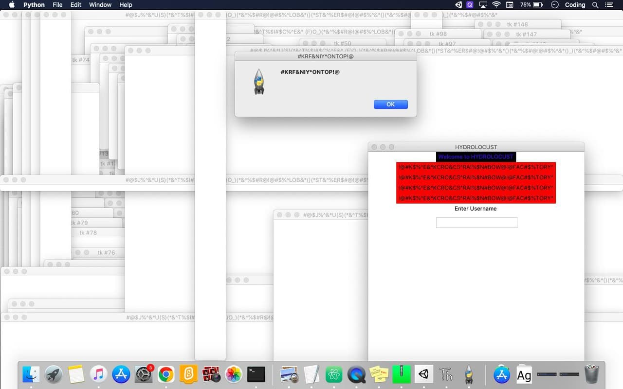 HYDROLOCUST (python virus source code)(.py) screenshot 2