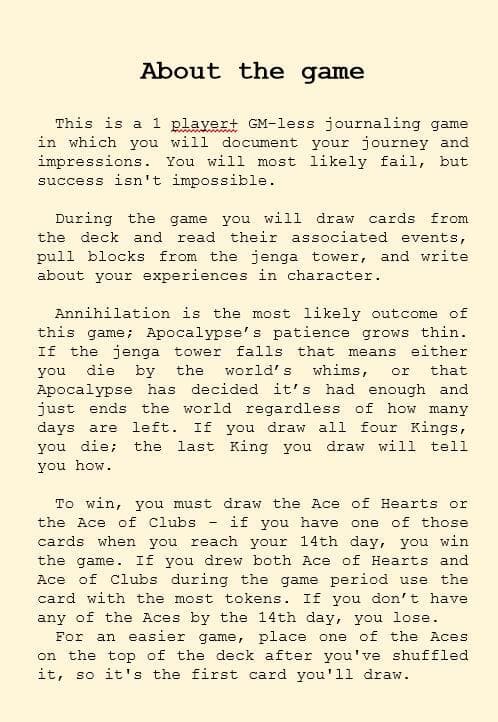 We have two weeks to convince Apocalypse - TTRPG screenshot 3