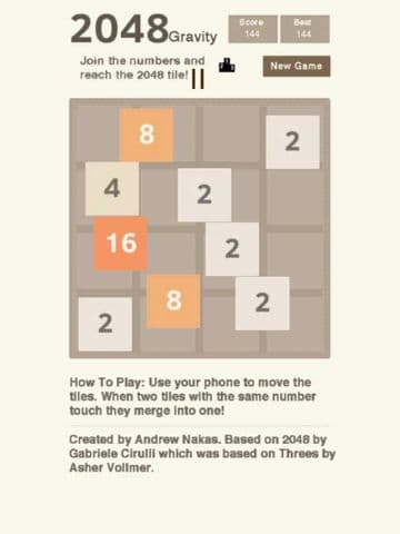 2048 Gravity screenshot 2