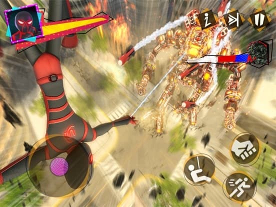 Stick Spider Crime City Rescue screenshot 2