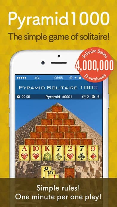 Pyramid 1000 - Solitaire Simple Game screenshot 2