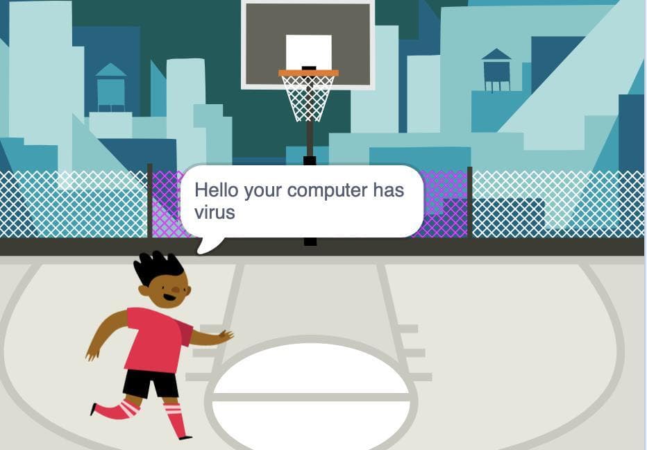 Hello your computer has virus