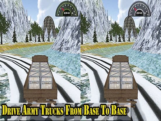 VR Army Truck Driver: Real Mountain Snow Drive screenshot 3