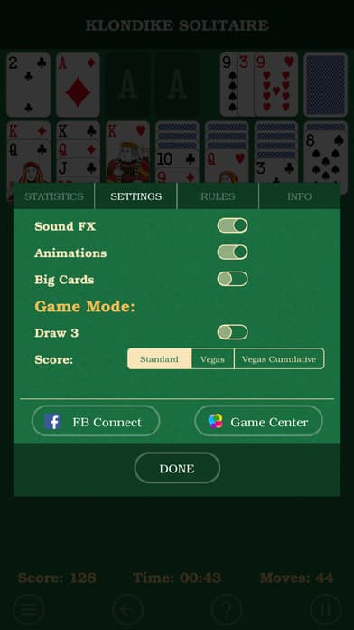 Solitaire. Classic Klondike patience card game.