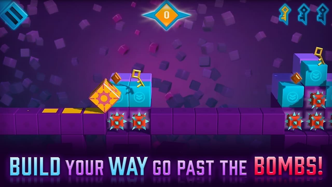 Build Way 3D Arcade retro cube runner puzzle game screenshot 3