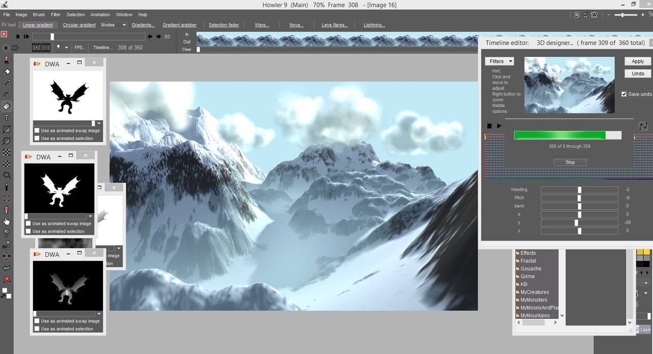 PD Howler 9.6 Digital Painter and Visual FX box screenshot 3
