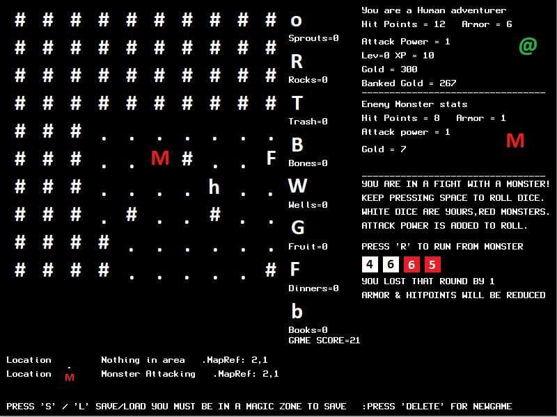 Rogue Bash [text&Keyboard Roguelike] screenshot 2