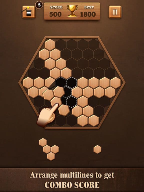 Wooden Hexagon Fit: Hexa Block