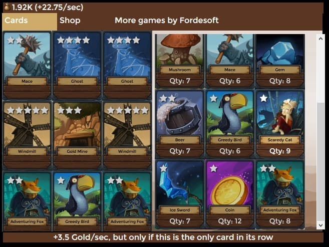 Creature Card Idle (itch) screenshot 2