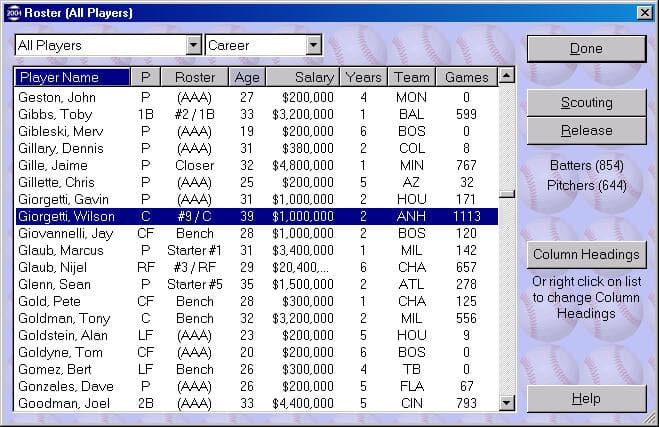 Baseball Mogul 2005 screenshot 5