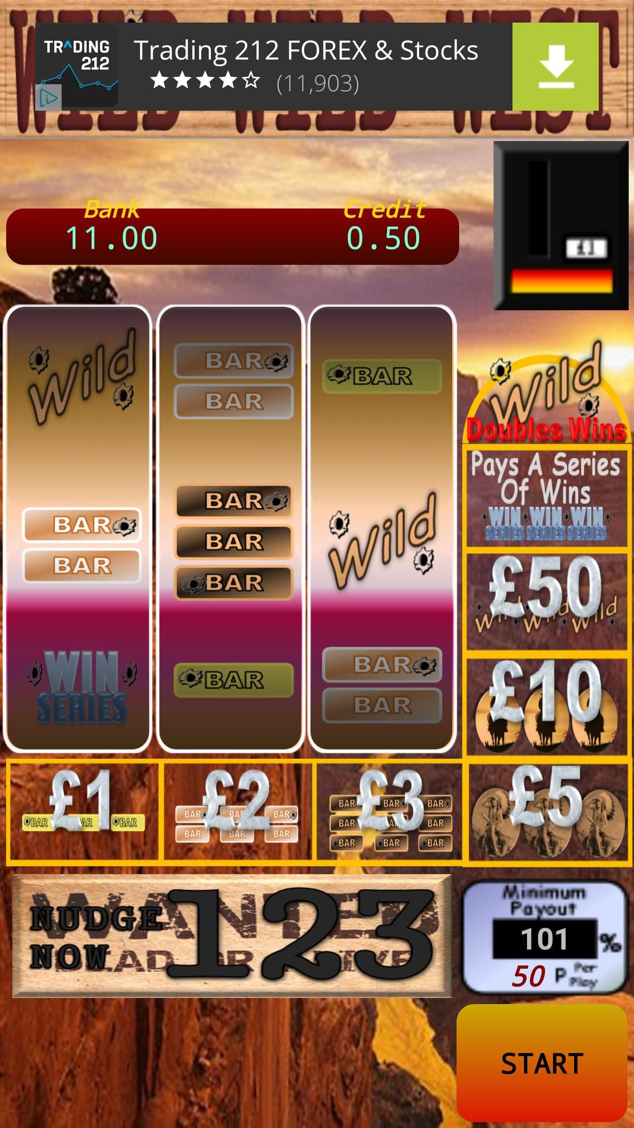 WILD WILD West Fruit Machine screenshot 5