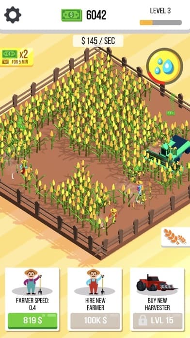 Harvester idle: cut the weed