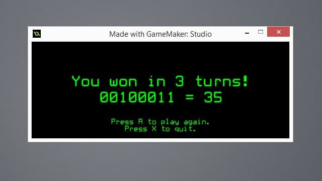 Binary Conversion Game