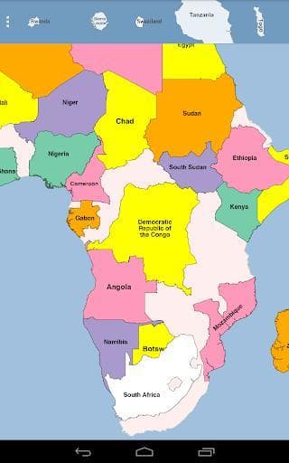 Africa Map Puzzle screenshot 2