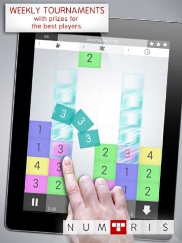 Numtris: best addicting logic number game with cool multiplayer split screen mode to play between two good friends. Including simple but challenging numeric puzzle mini games to improve your math skil screenshot 6