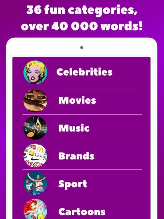 Hands up alias charades and heads up activity game for fun friends company Free screenshot 3