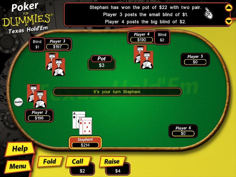 Poker for Dummies Featuring Texas HoldEm screenshot 2