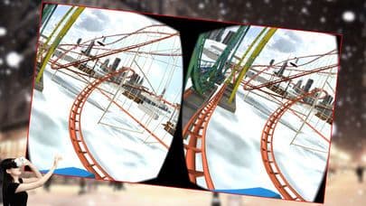 VR - Winter Tourist Roller Coaster Simulator Free screenshot 4
