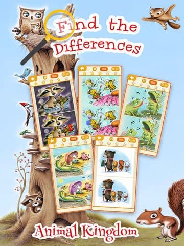Animal Kingdom Spot the Difference Picture Hunter Puzzle Games for Kids and Family- Search and find differences in each pic! Educational Edition screenshot 2