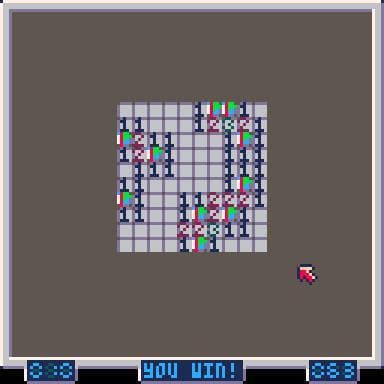 Pico8 MineSweeper screenshot 2