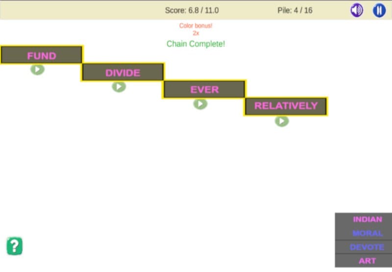 Word Cascade (itch) screenshot 6