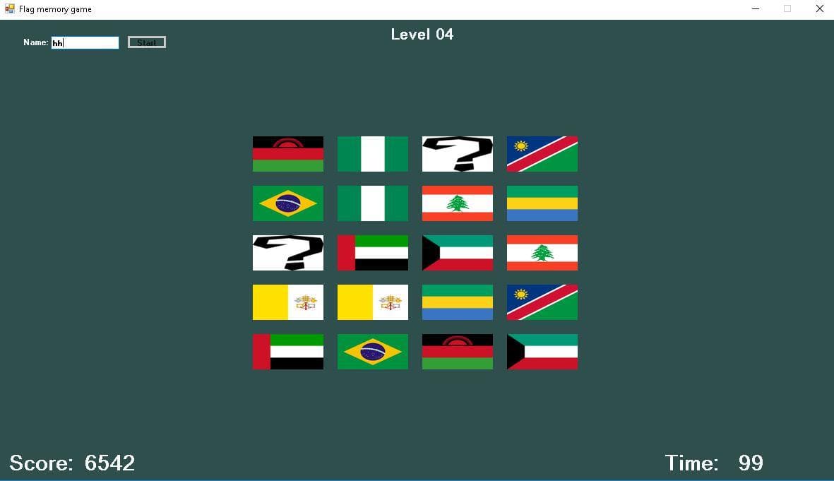 Memory game of flags of countries screenshot 4