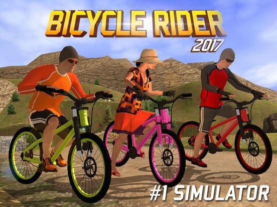 Offroad bicycle rider - uphill mountain BMX rider