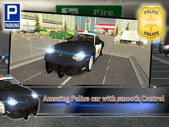 Modern Police Car Parking 3d: free simulation gam screenshot 2