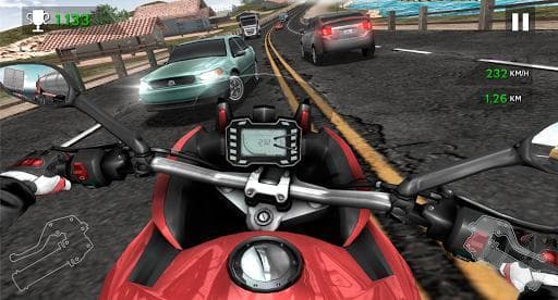 Moto Rider In Traffic